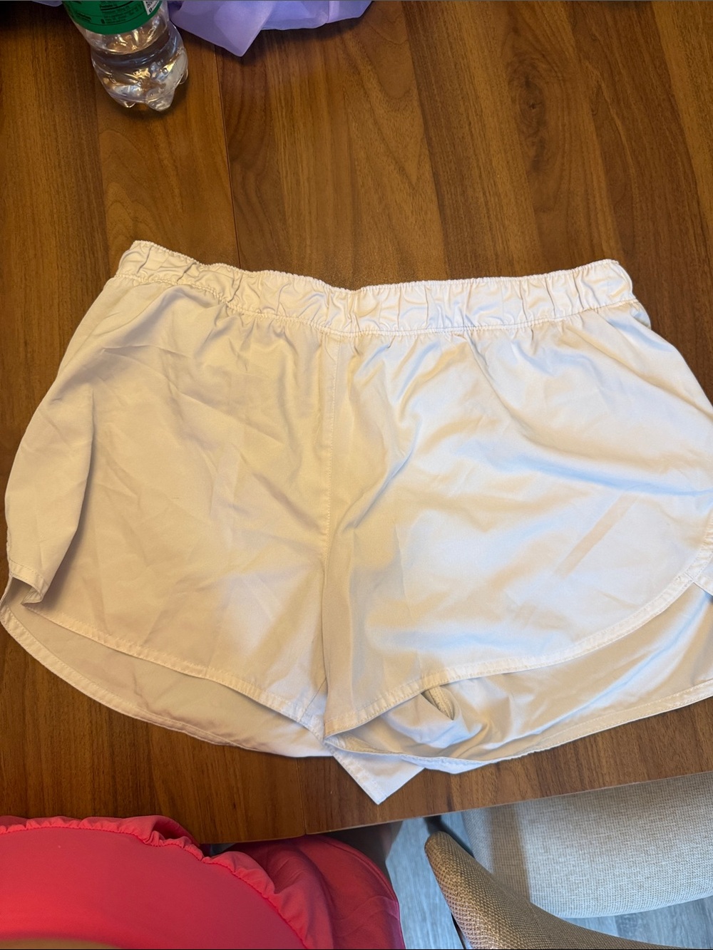 Old Navy White Elastic-Waist Athletic Shorts